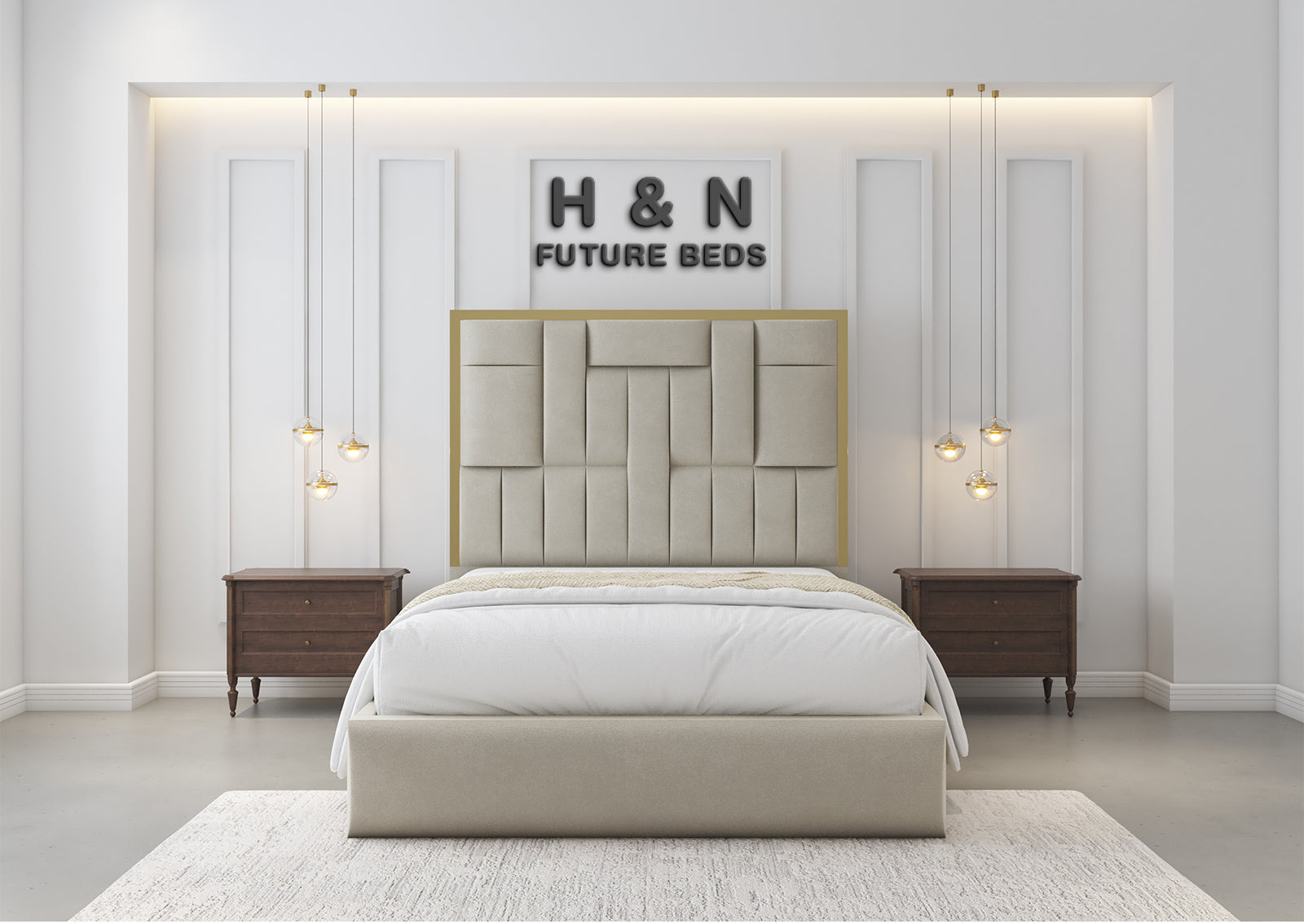 Austin Golden Strip Bed Frame | Storage Option Available