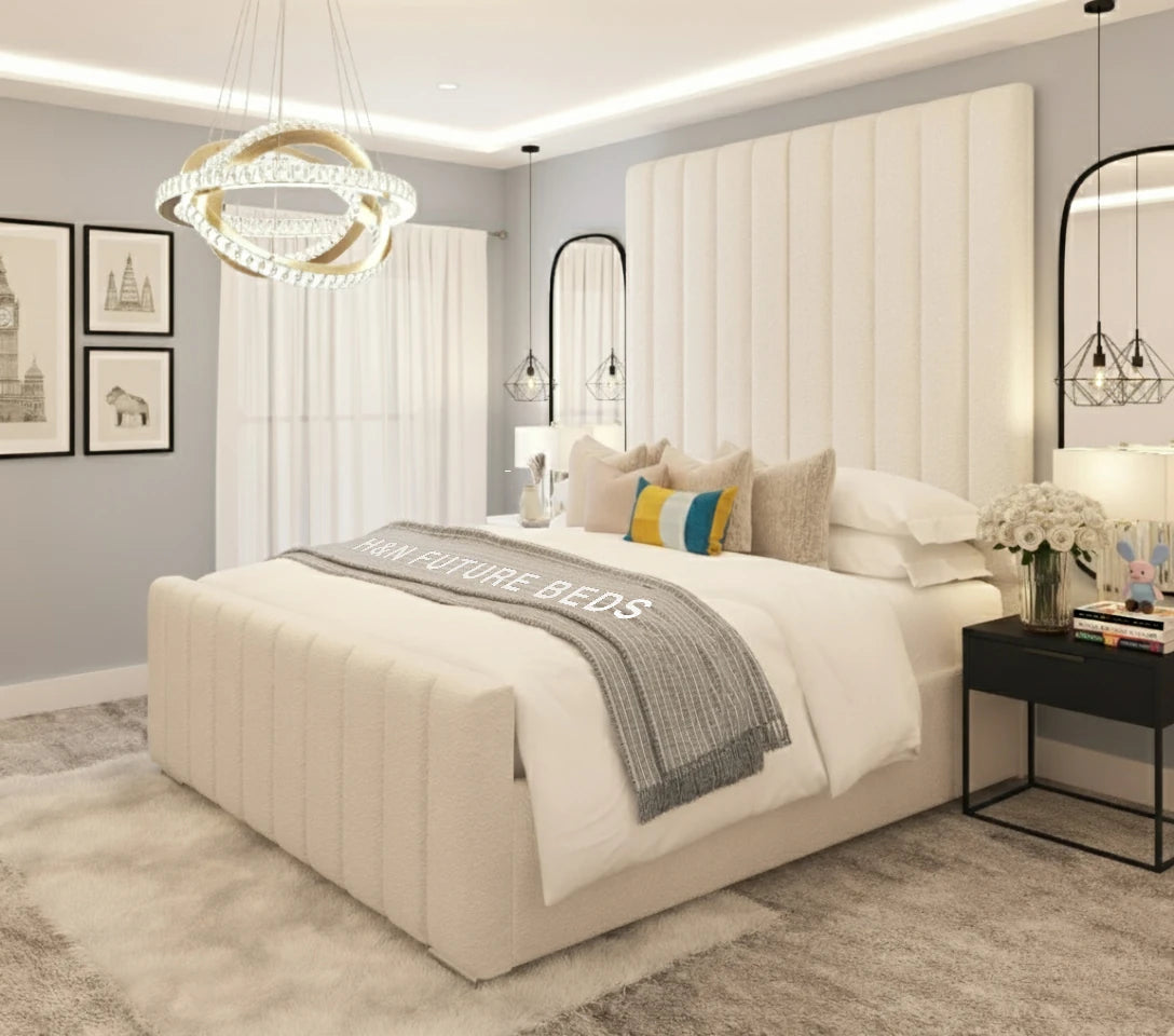 Aliya Panelled Bed Frame | Different Storage Option Available