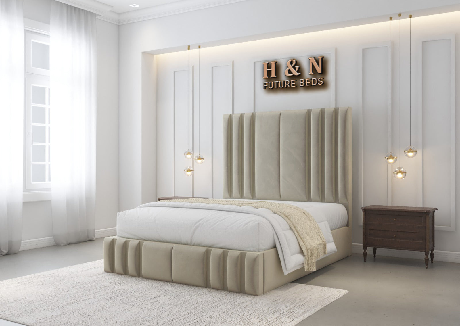 Kiara Multi Lined Bed Frame | Storage Options Available