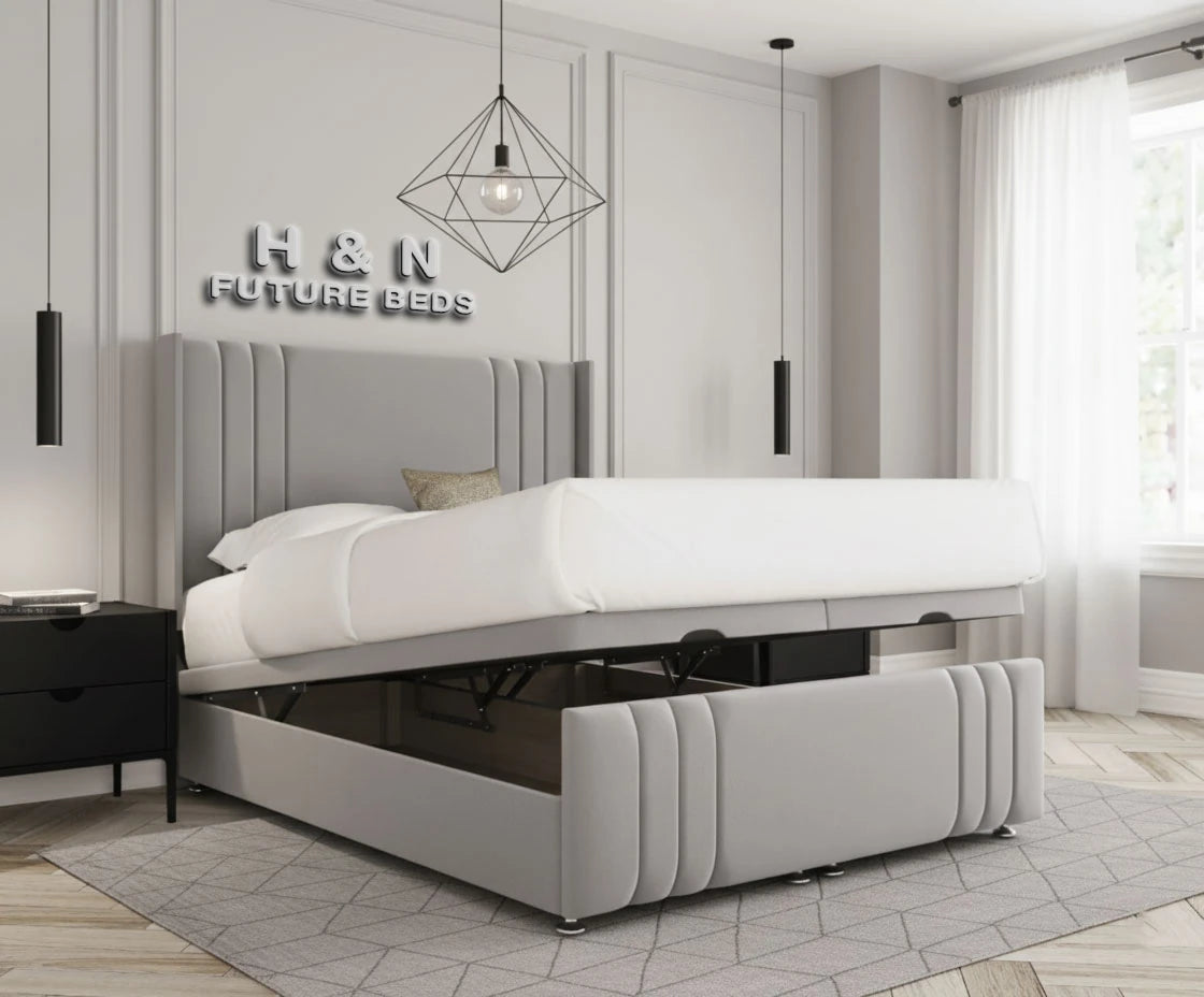 Ava Winged Ottoman Divan Bed