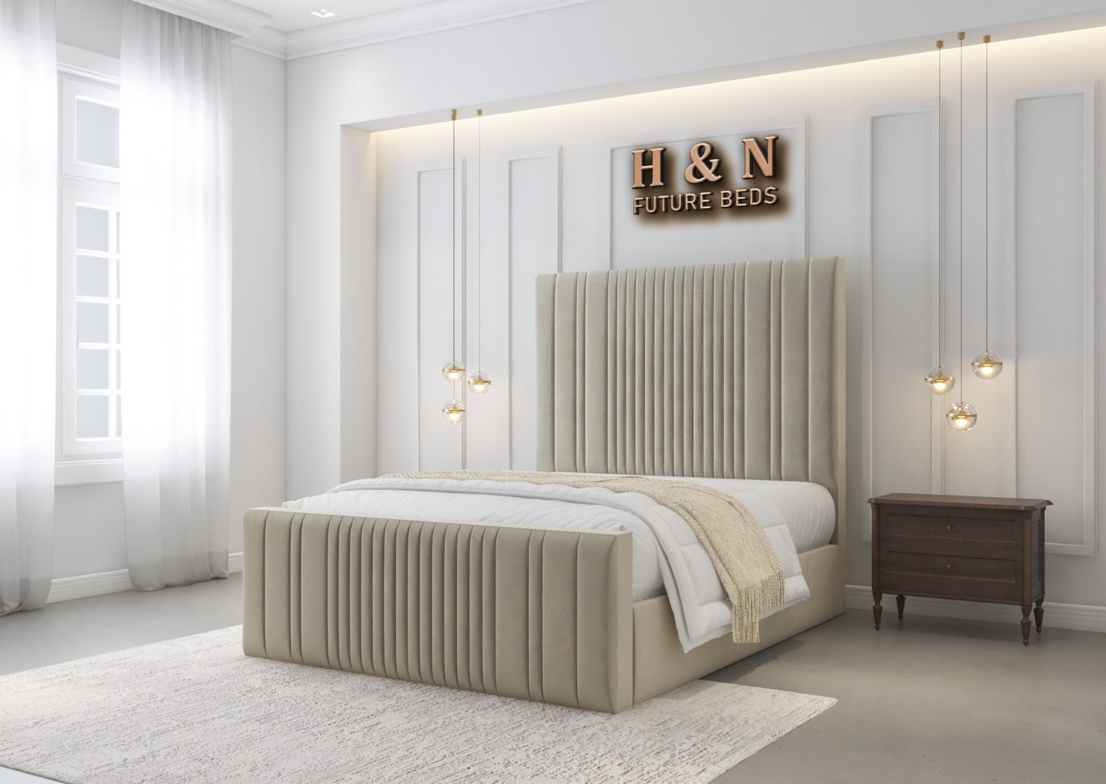 Helix Multi Lined Bed Frame | Storage Option Available