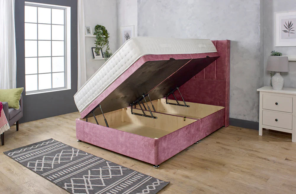 Rome Vertical Line Ottoman Divan Bed - HN Future Beds