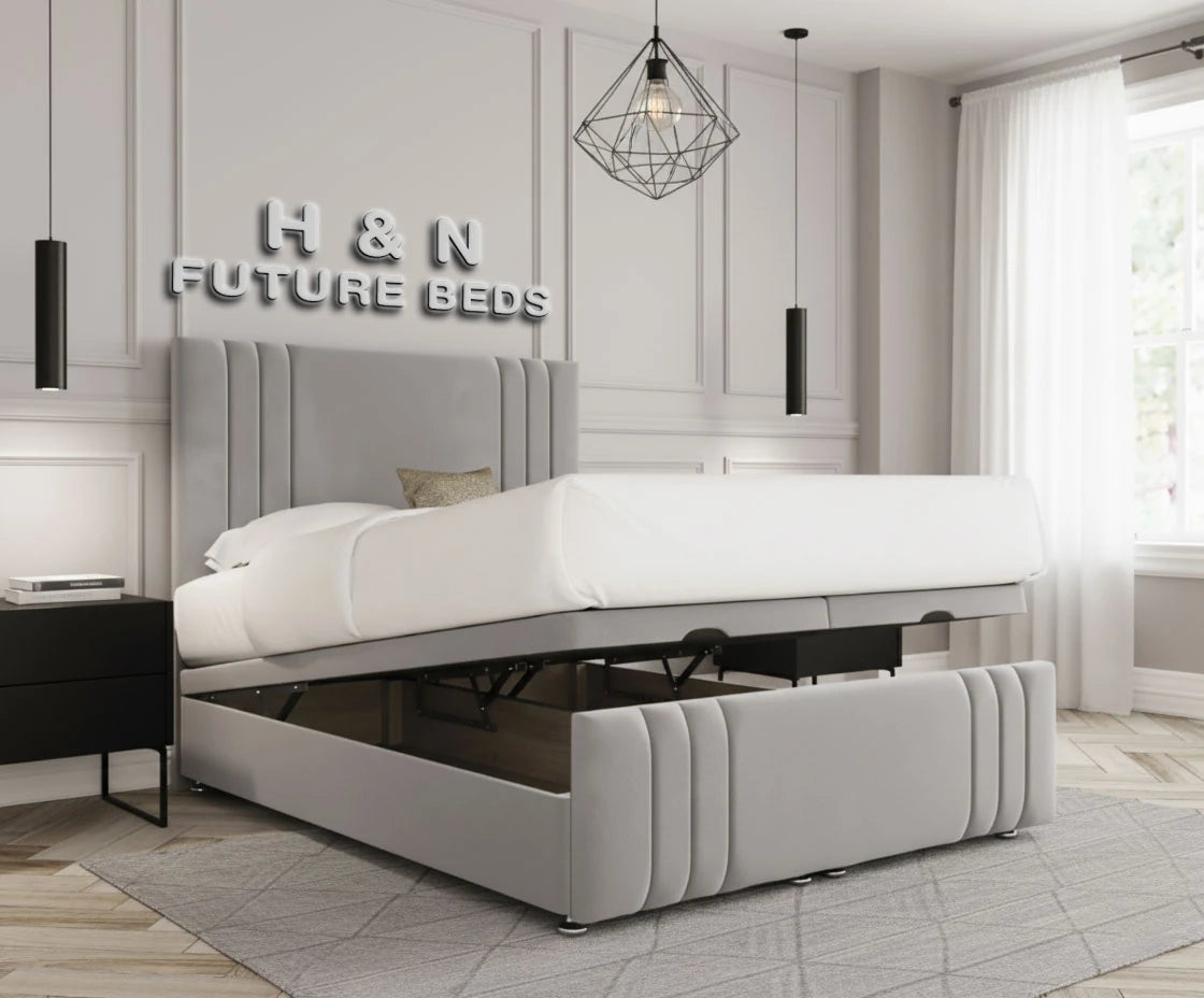 Mila Lined Ottoman Divan Bed