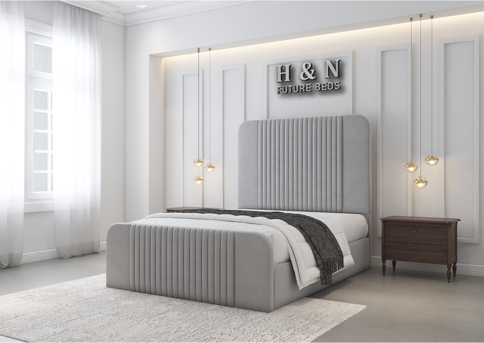 Aroma Multi Line Design Bed Frame | Optional Storage Available