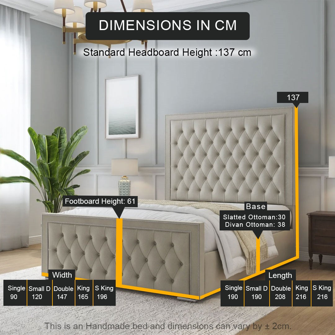 Maya Chesterfield Bed Frame