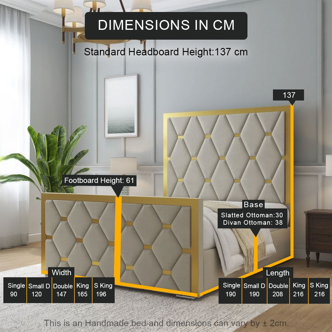 Hilton Gold Strip Bed Frame