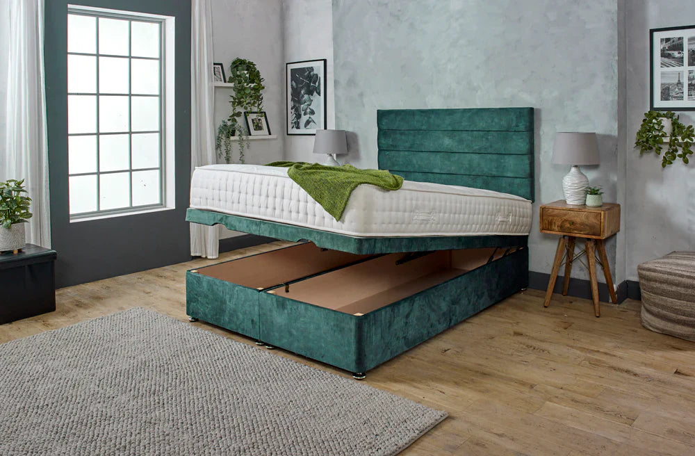 Bella Horizontal Line Ottoman Divan Bed - HN Future Beds