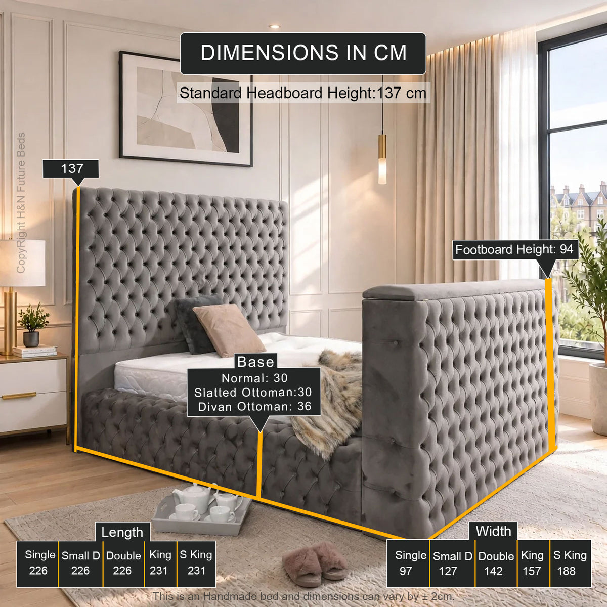 Savoy Ambassador TV Bed | Double TV Bed | Low TV Bed Frame