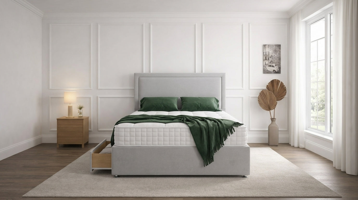 The Restoria Divan Bed with Head Board