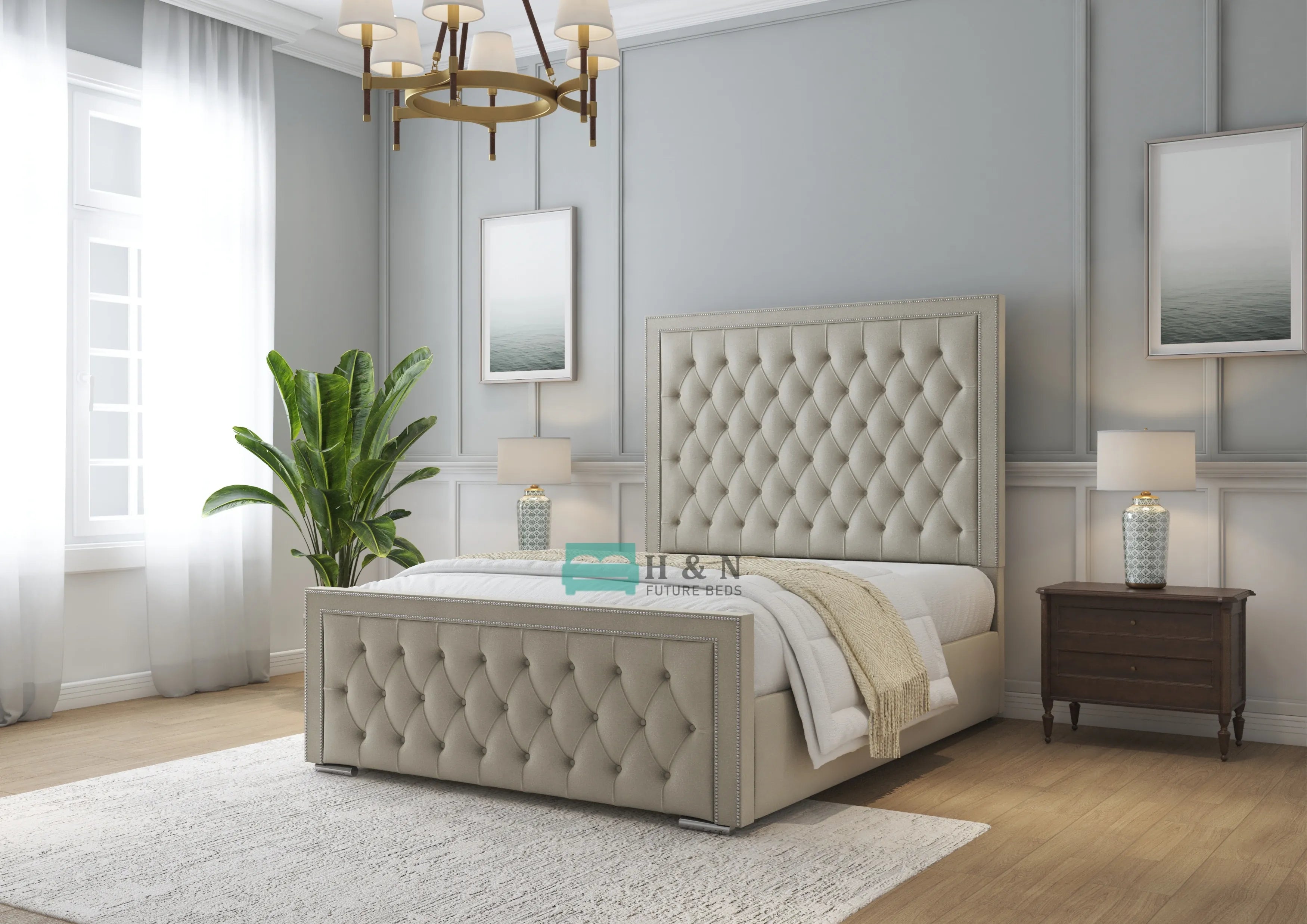 Maya Chesterfield Bed Frame - HN Future Beds