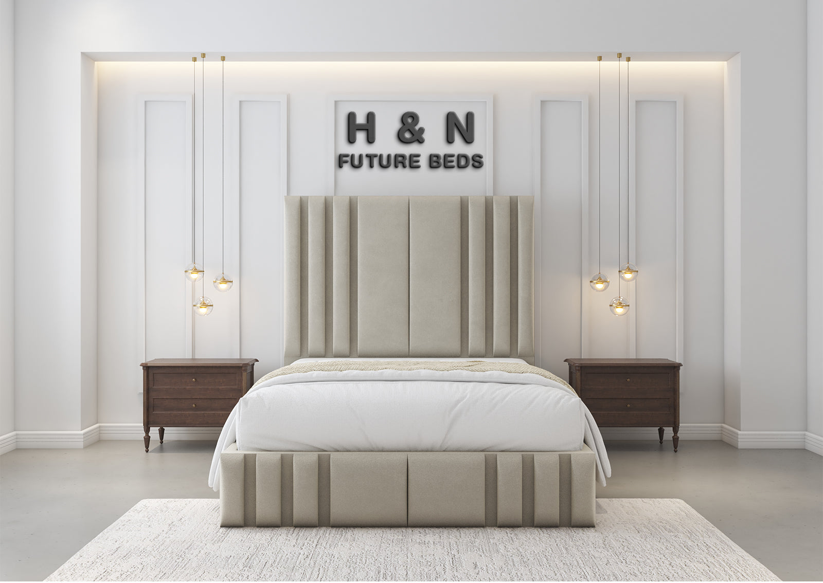 Kiara Multi Lined Bed Frame | Storage Options Available