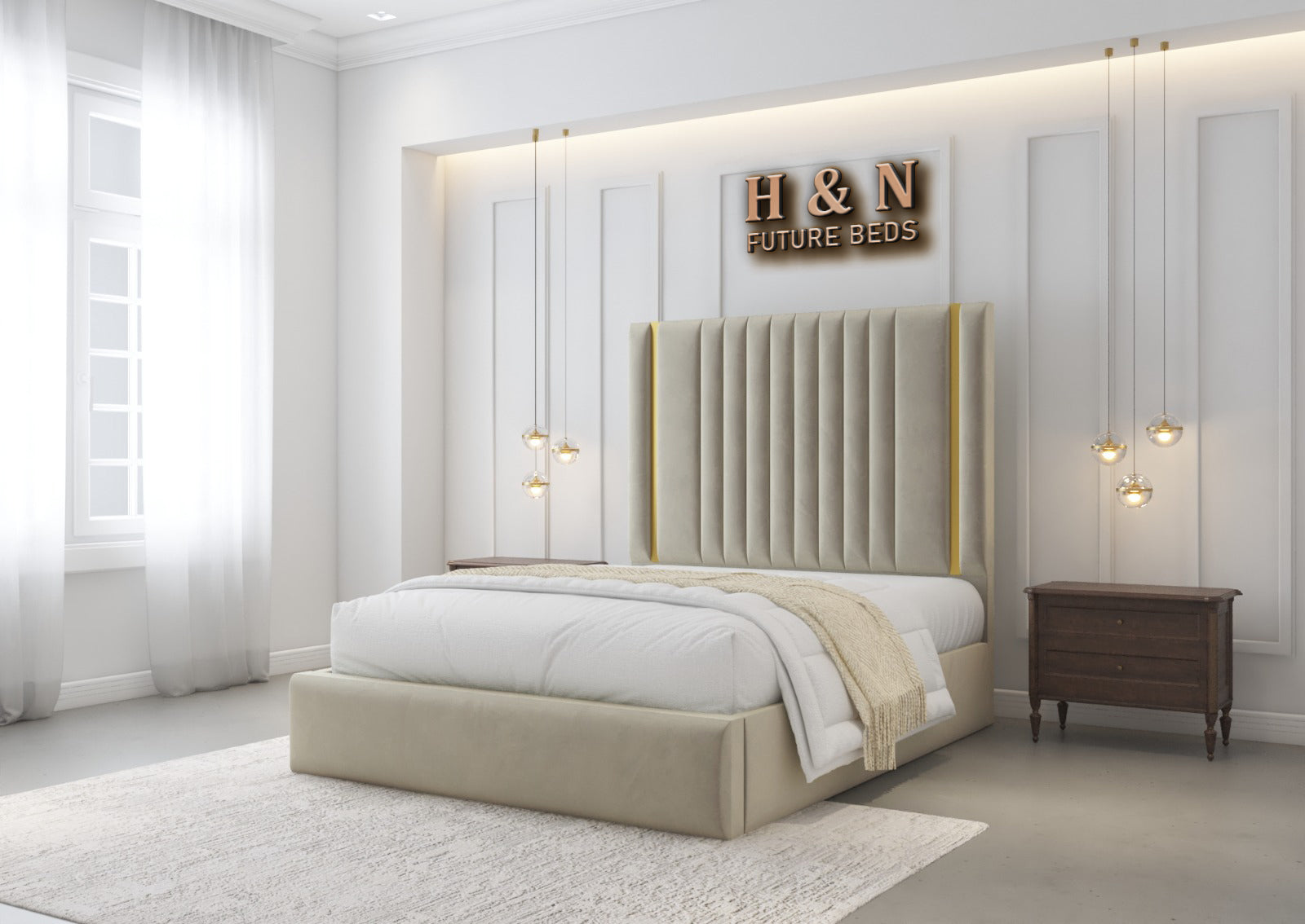 Rowen Multi Panelled Bed | Storage Options Available