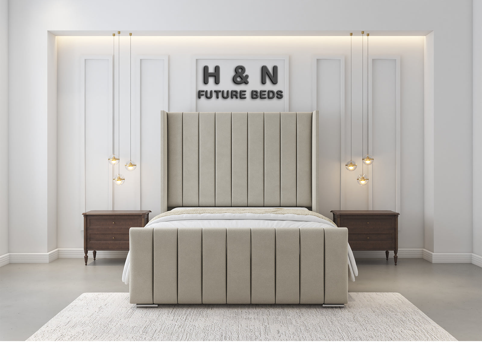 Valen Wingback Bed Frame | Storage Option Available