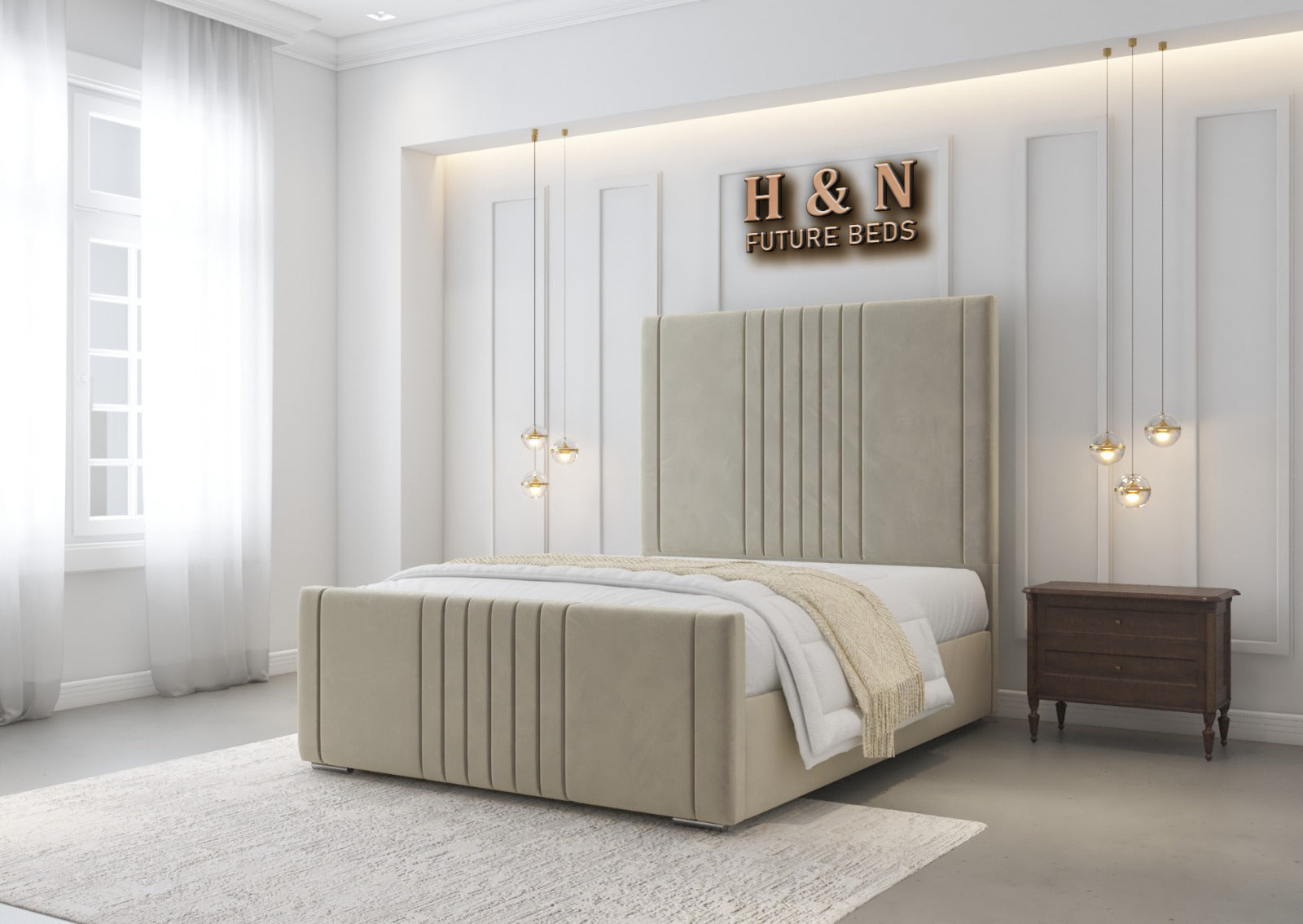 Nolah Multi Lined Bed Frame | Storage Option Available