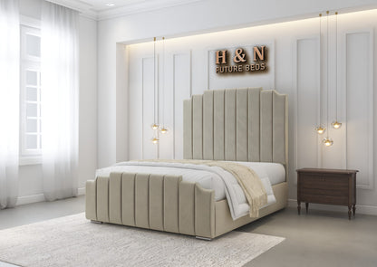 Allura Art Deco Style Bed Frame | Storage Option Available