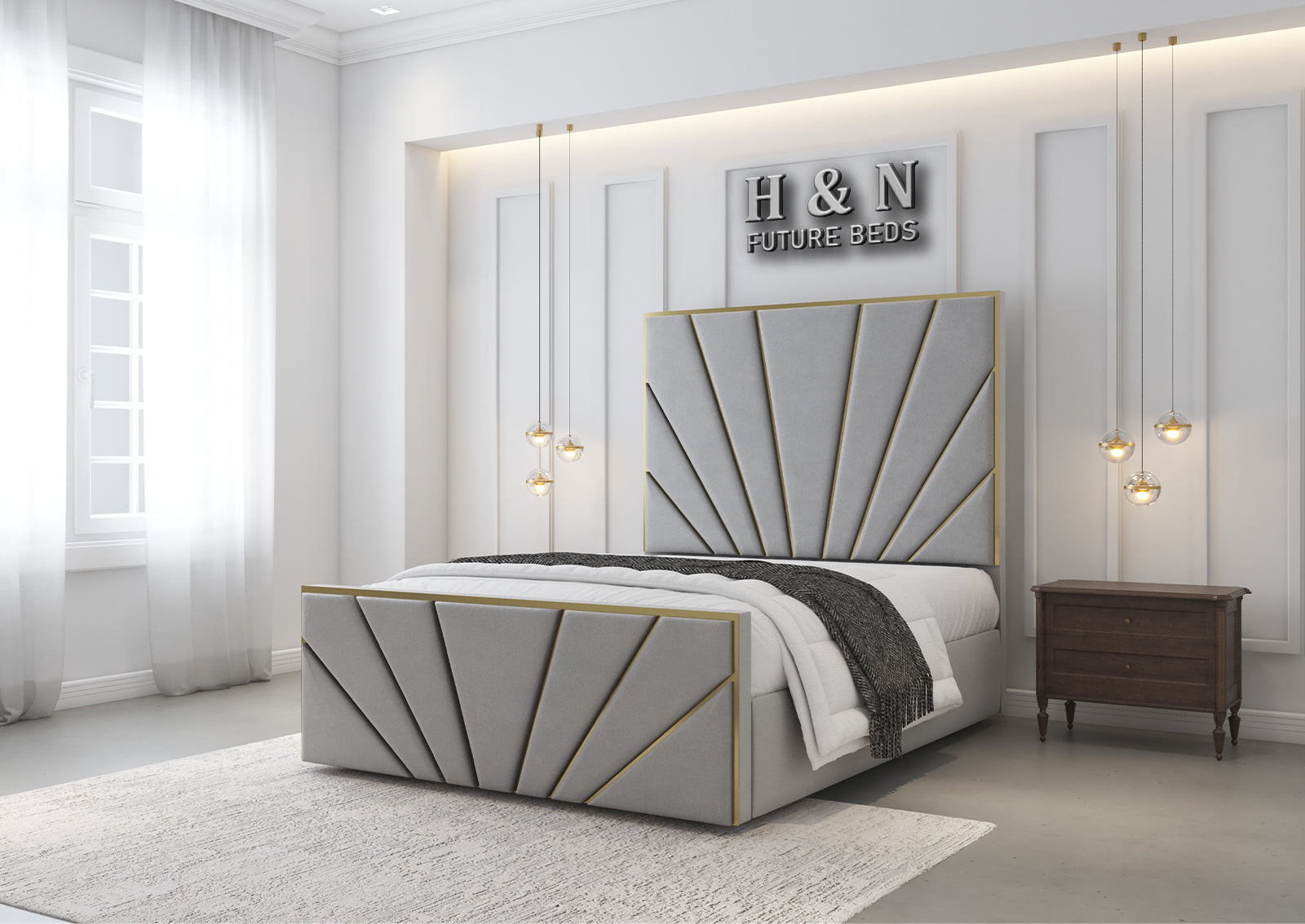 Charlotte Strip Bed Frame | Storage Option Available