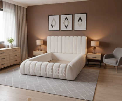 Leon Cloud of Boucle Bed Frame | Storage Option Available