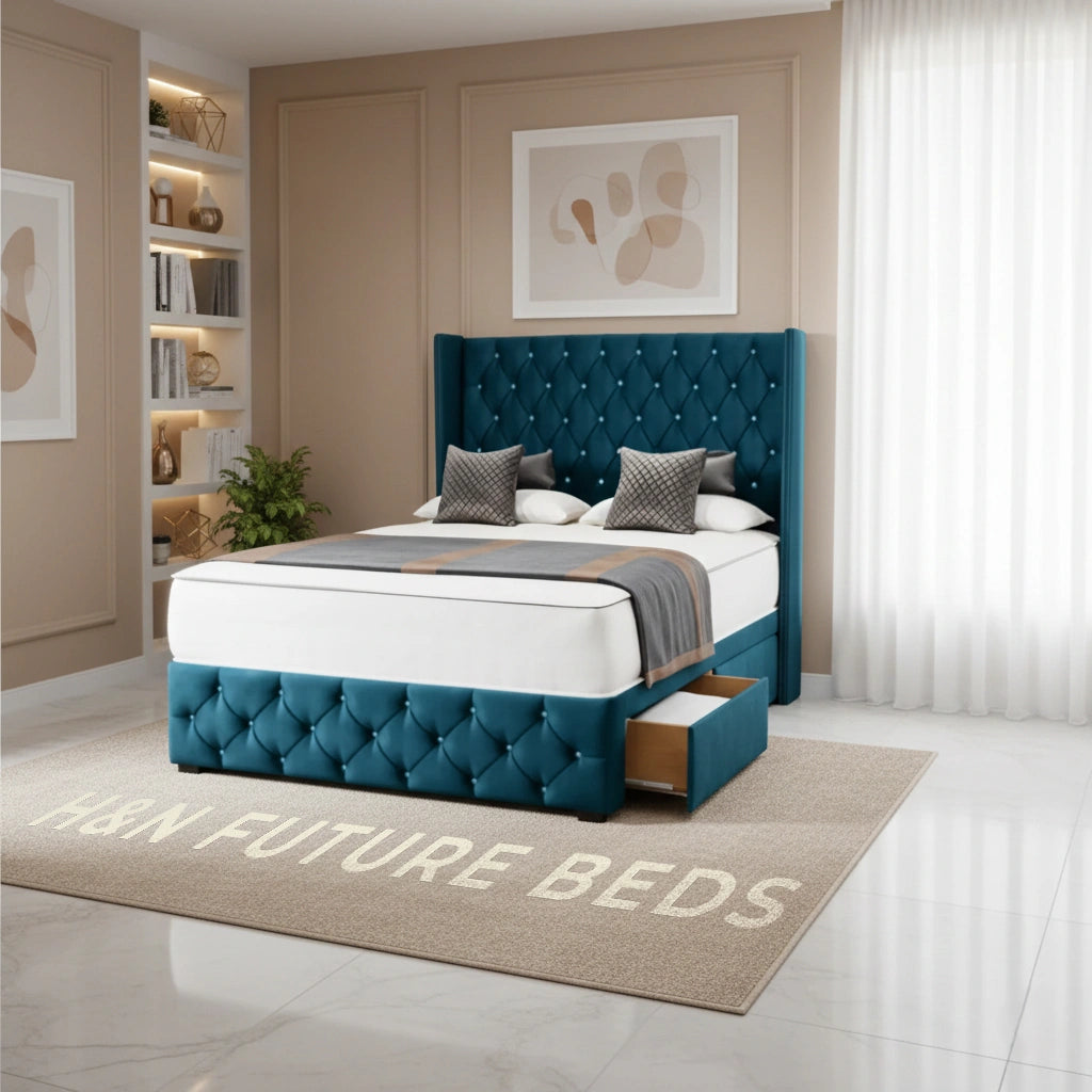 Simone Wingback Chesterfield Divan Bed