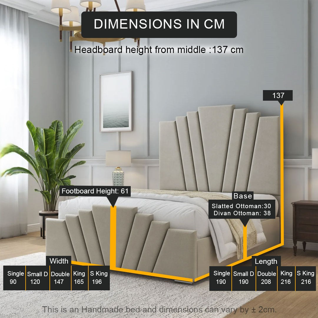 Rome Crown Panel Bed Frame