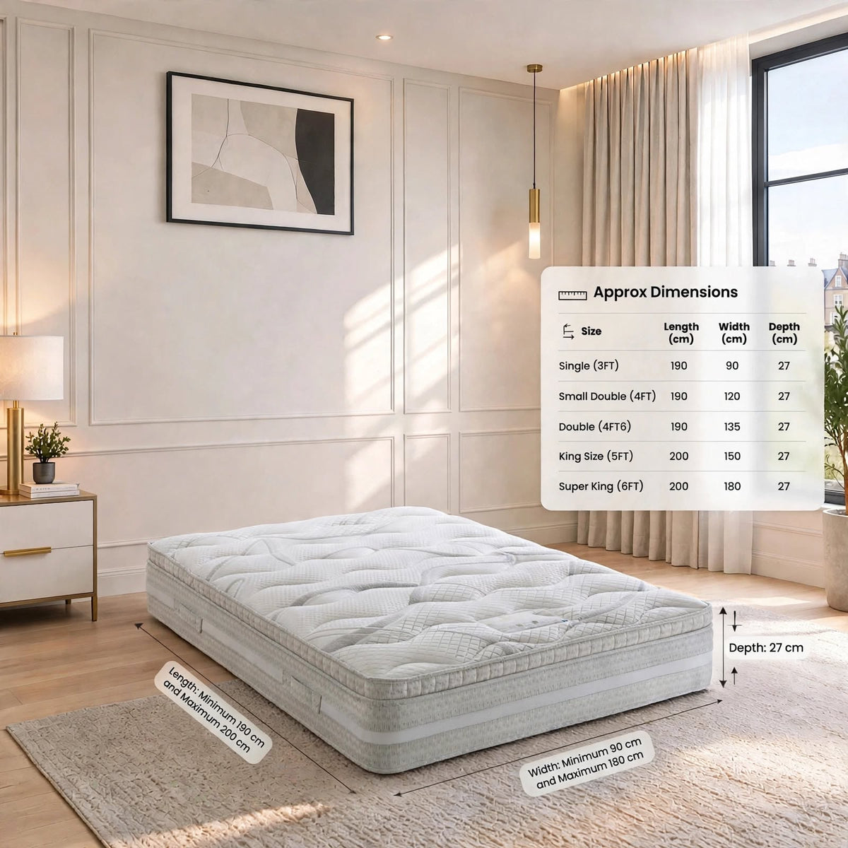 Canterbury 2000 Pillow(Topper non Tufted) Mattress