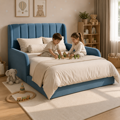 2026 Modern Toddler Kids Bed With safety railings