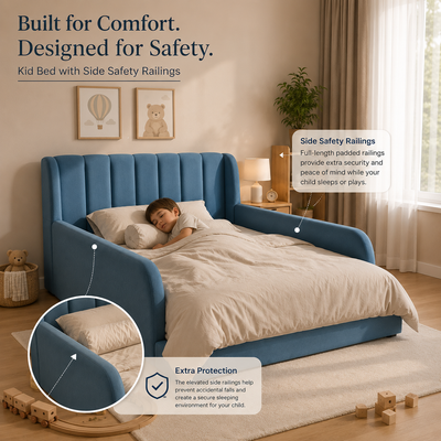 2026 Modern Toddler Kids Bed With safety railings