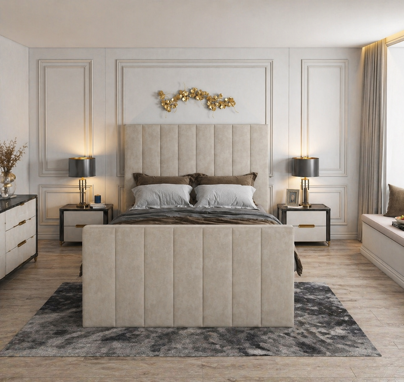 Luxury Panelled TV Bed