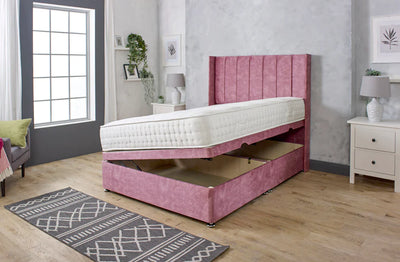 Rome Vertical Line Ottoman Divan Bed - HN Future Beds
