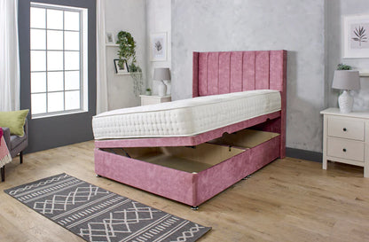 Rome Vertical Line Ottoman Divan Bed - HN Future Beds