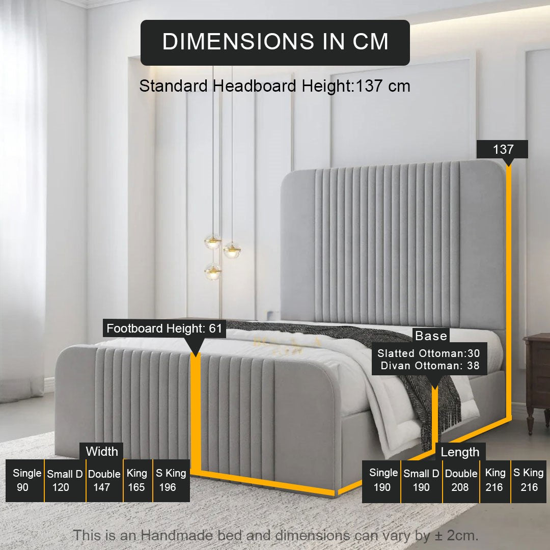 Aroma Multi Line Design Bed Frame | Optional Storage Available
