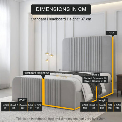 Aroma Multi Line Design Bed Frame | Optional Storage Available
