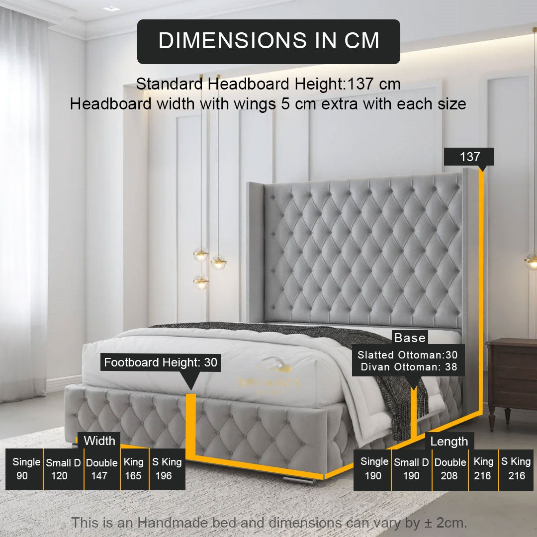 Malvern Chesterfield Bed Frame | Storage Option Available