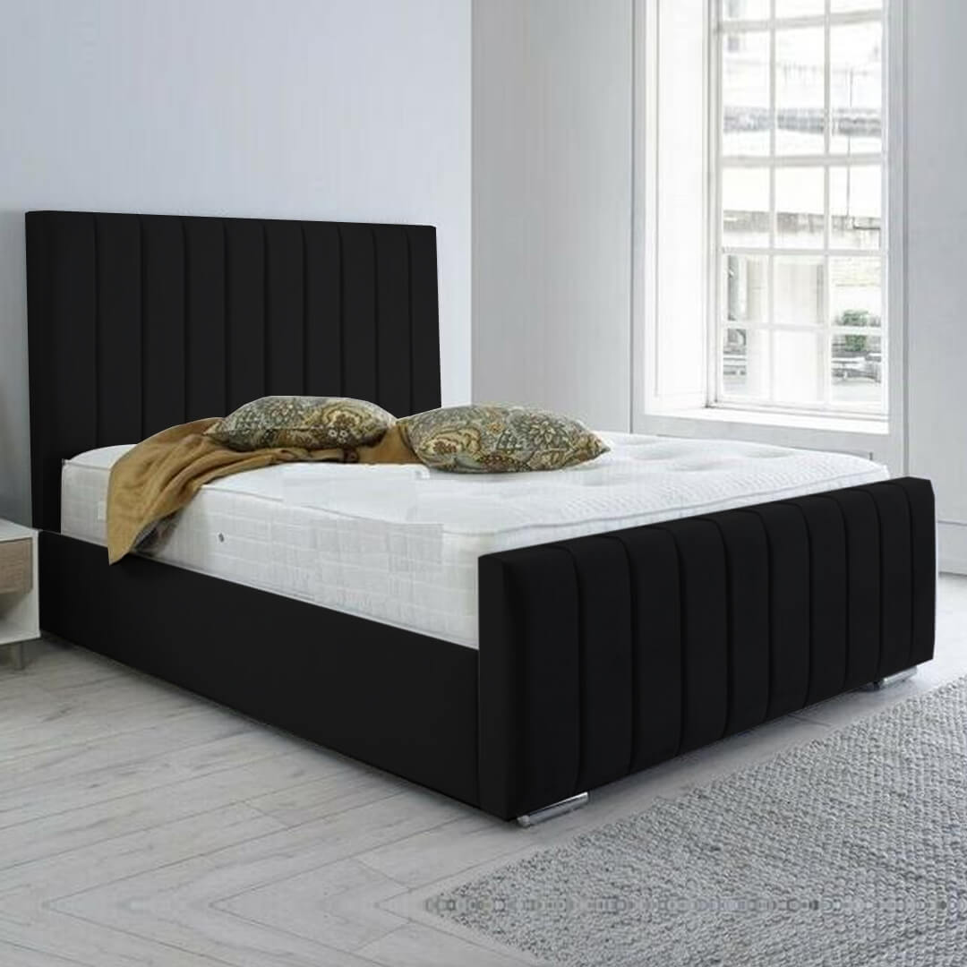 Oslo Linear Vertical Panel Bed Frame - HN Future Beds