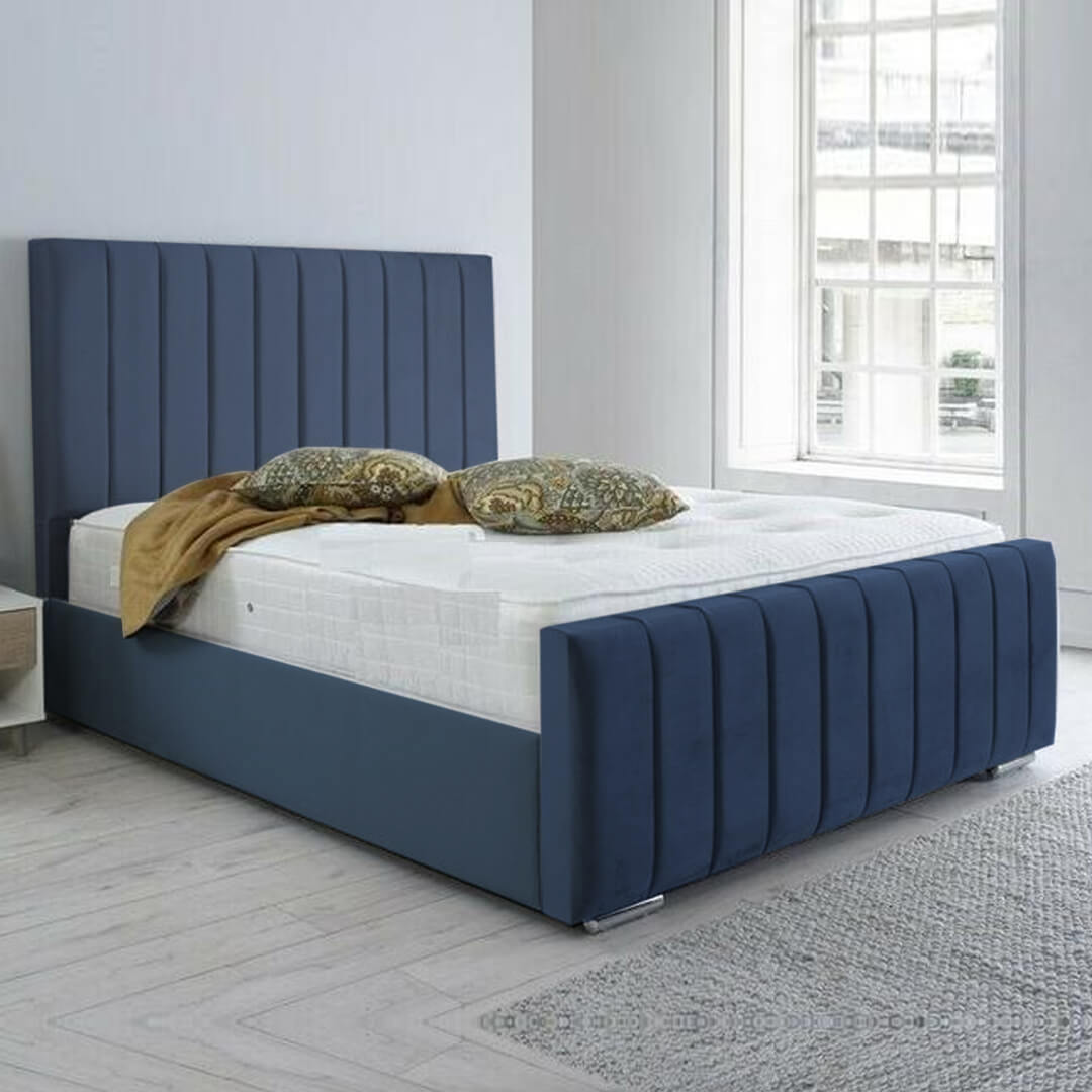 Oslo Linear Vertical Panel Bed Frame - HN Future Beds