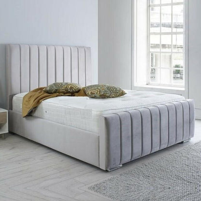 Oslo Linear Vertical Panel Bed Frame - HN Future Beds