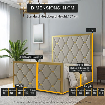 Hilton Gold Strip Bed Frame