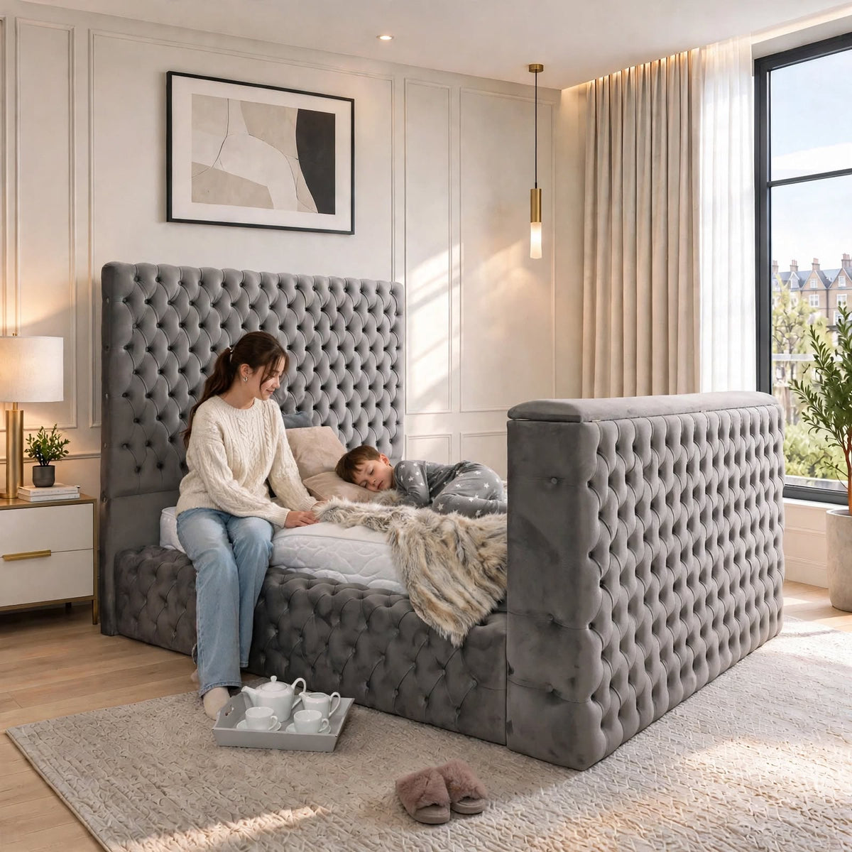 Savoy Ambassador TV Bed | Double TV Bed | Low TV Bed Frame