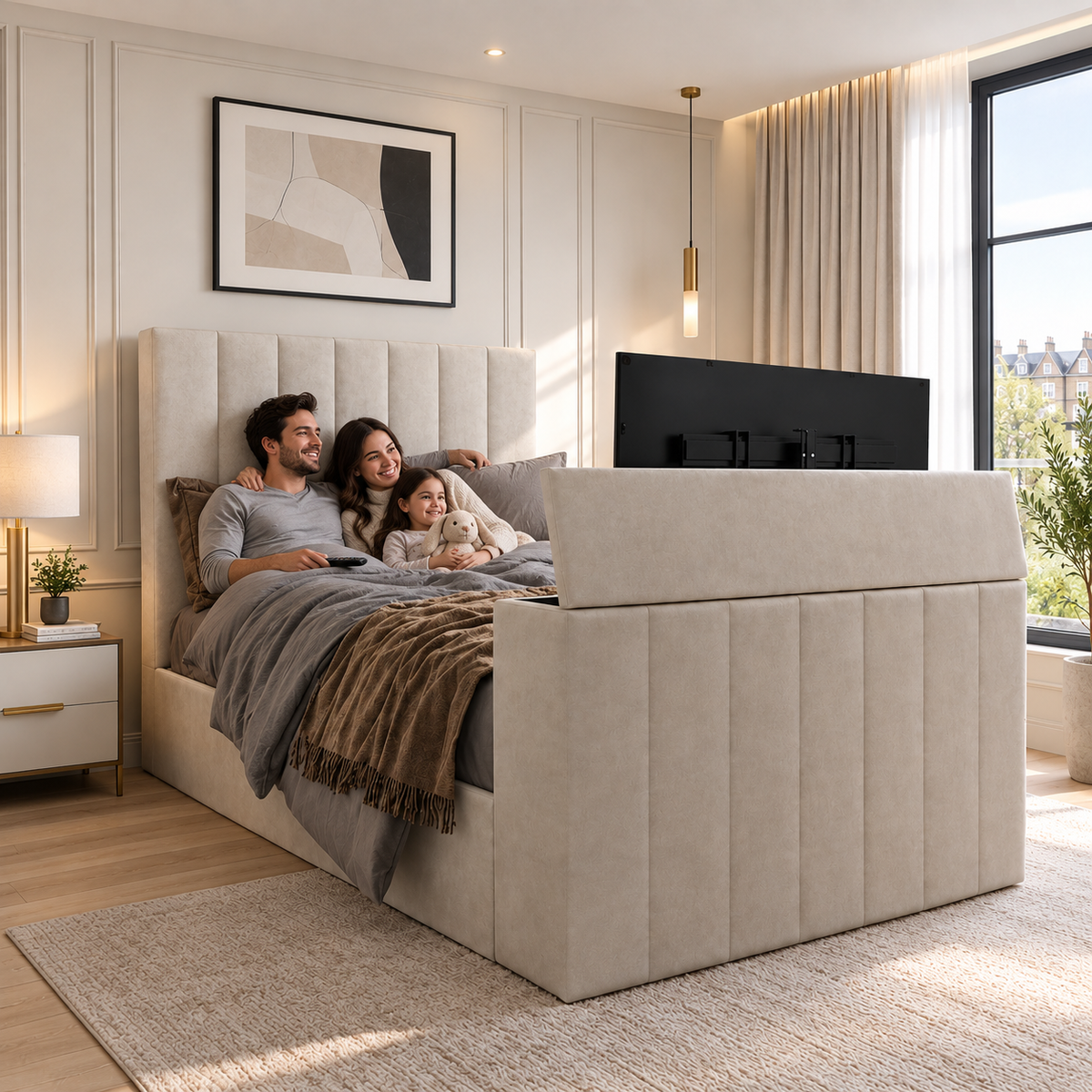 Single TV Bed | Luxurious Motorized Electric TV Bed