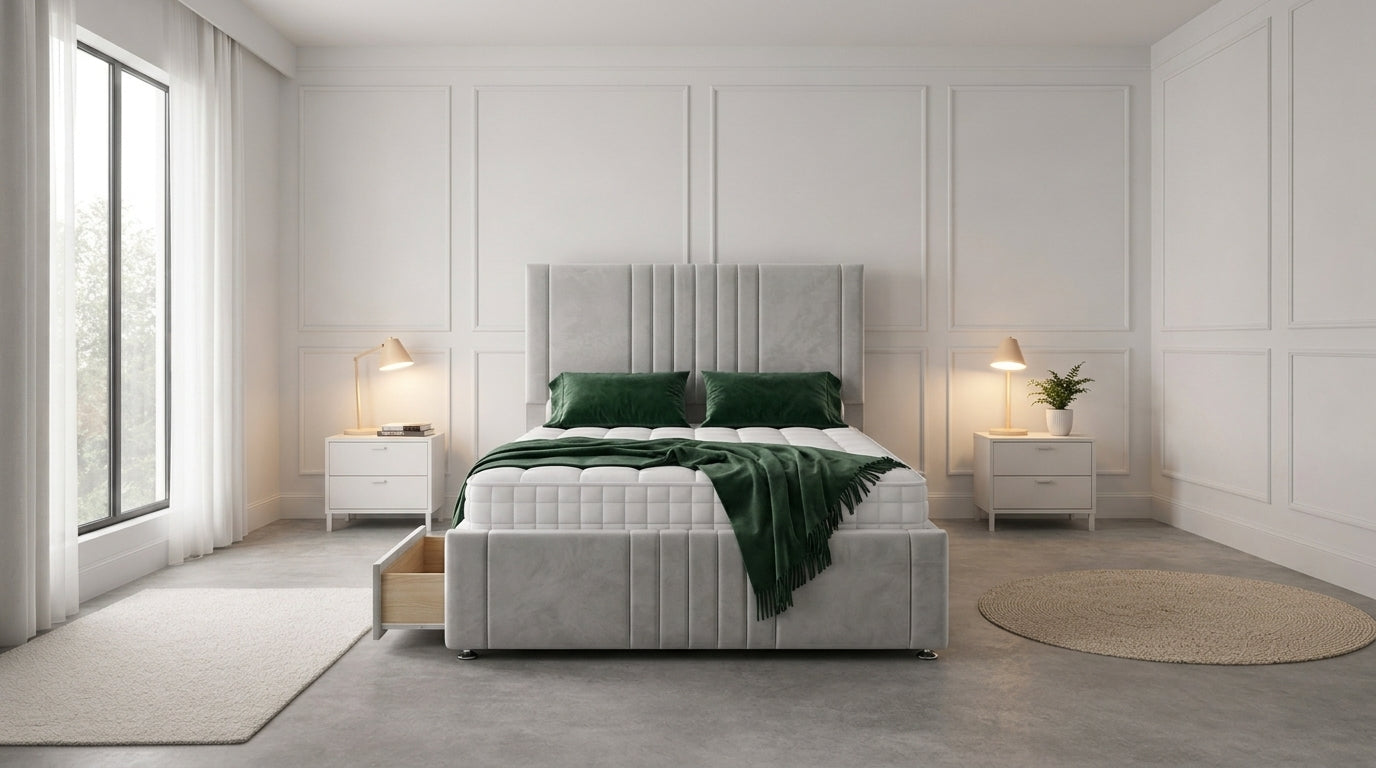 The Classic Upholstered Divan Ottoman Bed