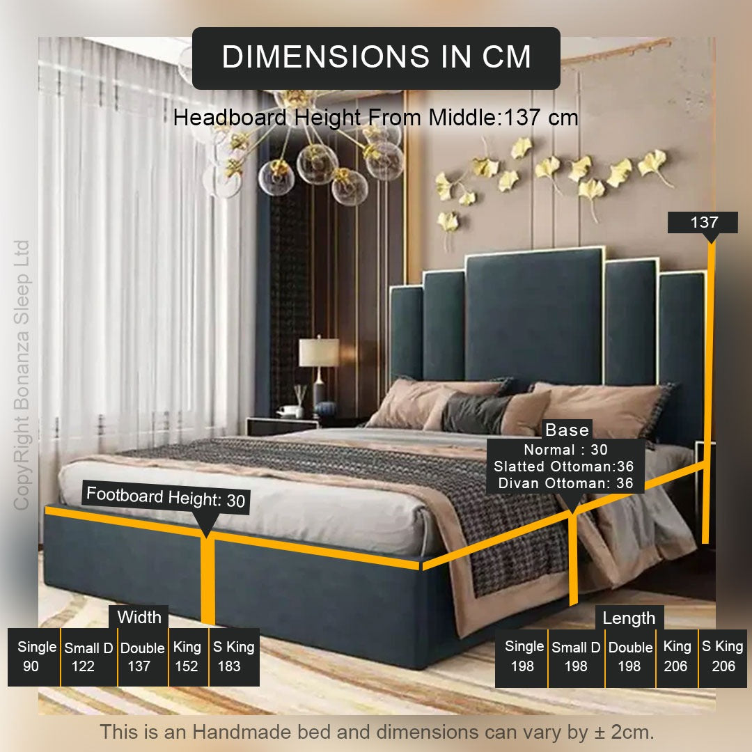 Clara Golden Strip Style Bed Frame