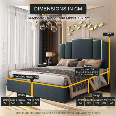 Clara Golden Strip Style Bed Frame