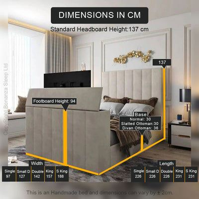 Media TV beds | Luxury Panelled TV Bed